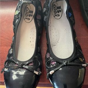 BE COOL Black Sequin Kids Dress Shoes